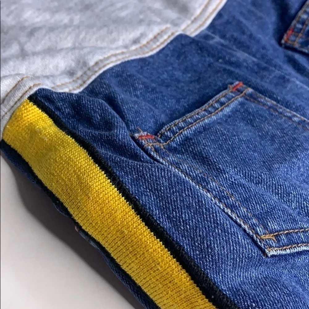 Vintage Bambino Ivy League denim cotton collar jumpsuit romper baby 6-9 months